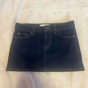 Aritzia Dark Blue Denim Mini Skirt